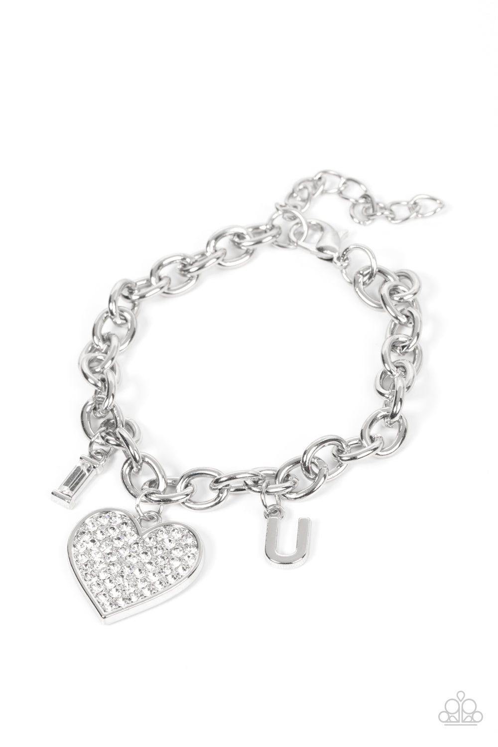 Declaration of Love - White-Jewelry-Just Because Jewels, Paparazzi Accessories-Just Because Jewels