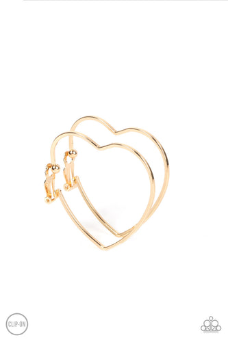 Harmonious Hearts - Gold-Jewelry-Just Because Jewels, Paparazzi Accessories-Just Because Jewels