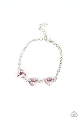 Little Heartbreaker - Pink-Jewelry-Just Because Jewels, Paparazzi Accessories-Just Because Jewels