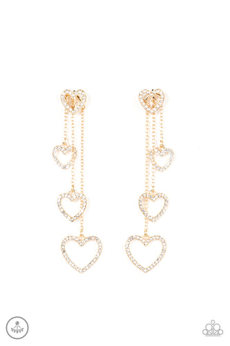 Falling In Love - Gold-Jewelry-Just Because Jewels, Paparazzi Accessories-Just Because Jewels