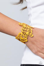 Load image into Gallery viewer, Butterfly Breeze - Yellow-Jewelry-Paparazzi Accessories, Just Because Jewels-Just Because Jewels