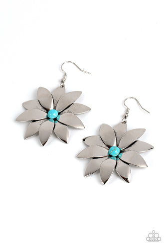 Pinwheel Prairies - Blue-Jewelry-Paparazzi Accessories, Just Because Jewels-Just Because Jewels