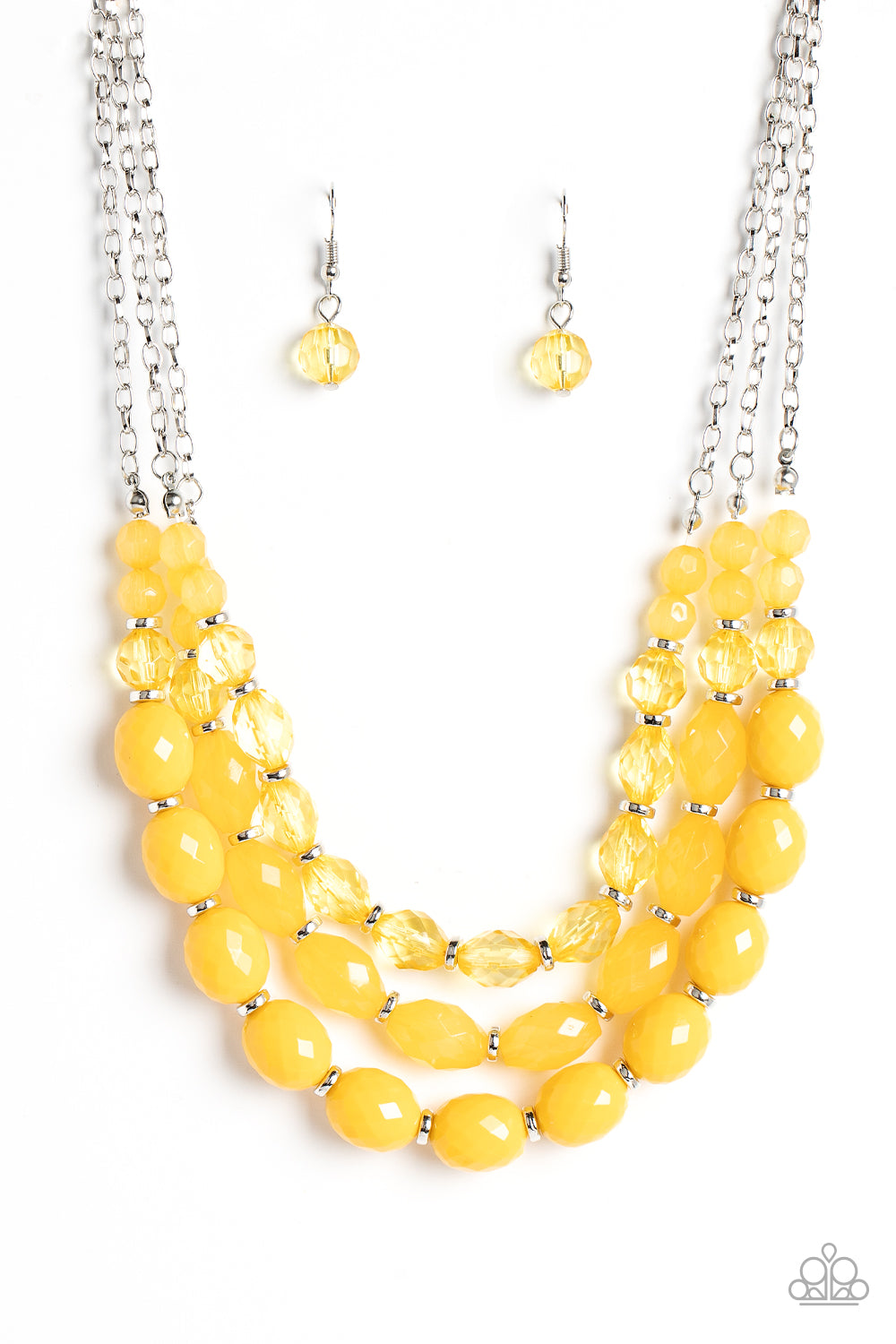 Tropical Hideaway - Yellow-Jewelry-Paparazzi Accessories, Just Because Jewels-Just Because Jewels