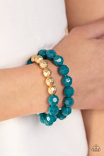 Load image into Gallery viewer, Grecian Glamour - Blue-Jewelry-Just Because Jewels, Paparazzi Accessories-Just Because Jewels