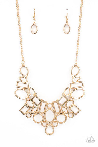 Geometric Grit - Gold-Jewelry-Paparazzi Accessories, Just Because Jewels-Just Because Jewels