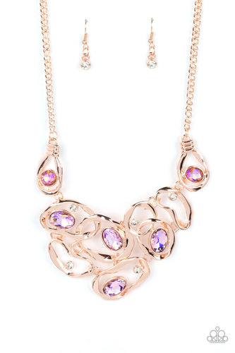 Warp Speed - Rose Gold-Jewelry-Paparazzi Accessories, Just Because Jewels-Just Because Jewels