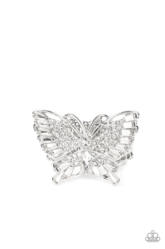 Fearless Flutter - White-Jewelry-Paparazzi Accessories, Just Because Jewels-Just Because Jewels