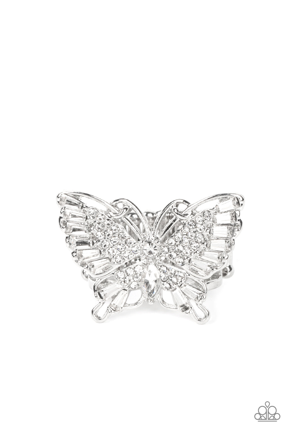 Fearless Flutter - White-Jewelry-Paparazzi Accessories, Just Because Jewels-Just Because Jewels