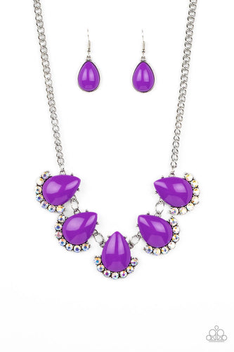 Ethereal Exaggerations - Purple-Jewelry-Paparazzi Accessories, Just Because Jewels-Just Because Jewels