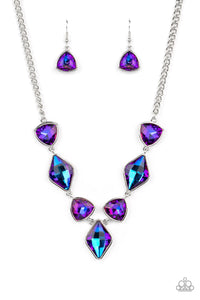 Glittering Geometrics - Purple-Jewelry-Paparazzi Accessories, Just Because Jewels-Just Because Jewels