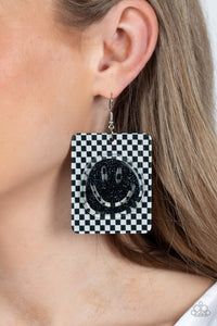 Cheeky Checkerboard - Black-Jewelry-Paparazzi Accessories, Just Because Jewels-Just Because Jewels