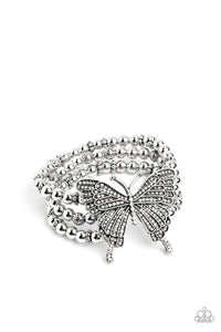 First WINGS First - White-Jewelry-Paparazzi Accessories, Just Because Jewels-Just Because Jewels