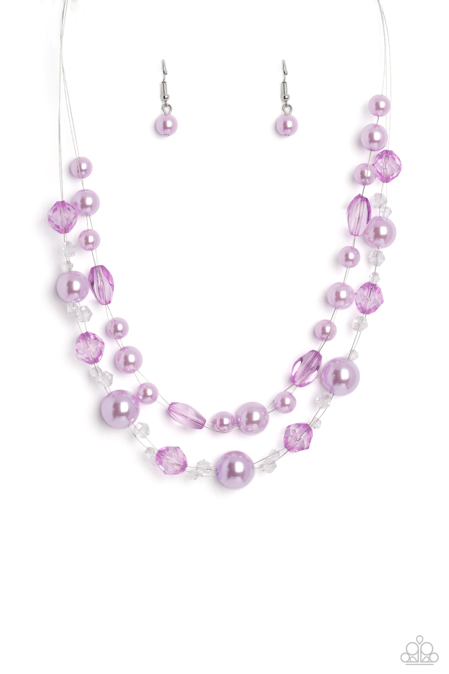 Parisian Pearls - Purple-Jewelry-Paparazzi Accessories, Just Because Jewels-Just Because Jewels