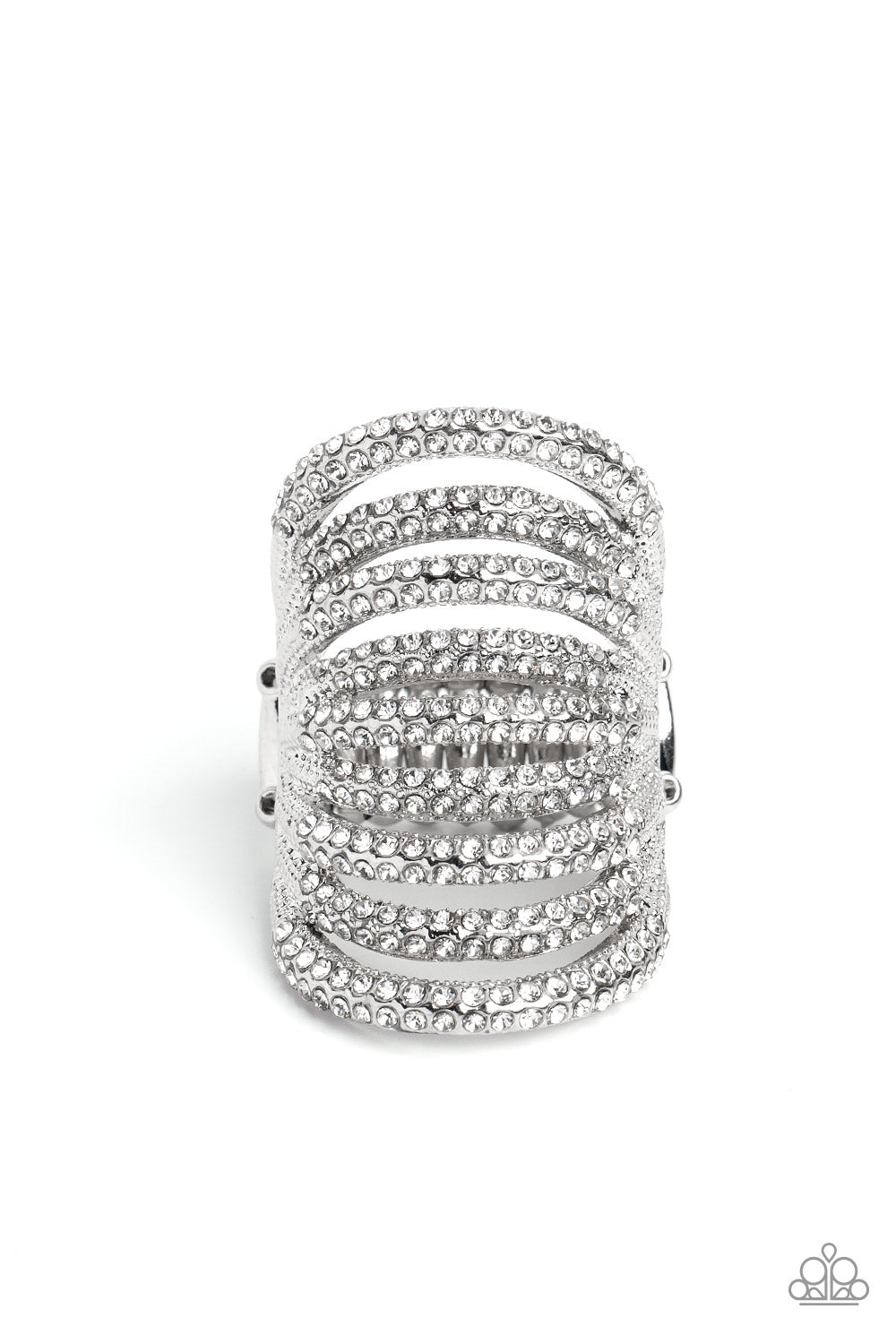 Rippling Rarity - White-Jewelry-Paparazzi Accessories, Just Because Jewels-Just Because Jewels