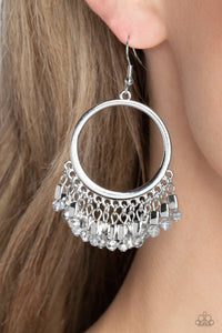 Fringe Fanfare - Silver-Jewelry-Paparazzi Accessories, Just Because Jewels-Just Because Jewels