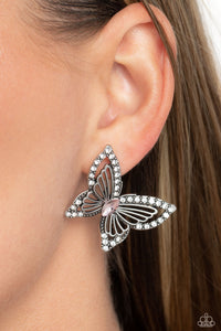 Wispy Wings - Pink-Jewelry-Paparazzi Accessories, Just Because Jewels-Just Because Jewels