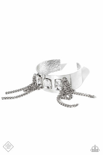 CHAIN Showers - White-Jewelry-Paparazzi Accessories, Just Because Jewels-Just Because Jewels