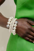 Load image into Gallery viewer, Pleasing Pirouette - White-Jewelry-Paparazzi Accessories, Just Because Jewels-Just Because Jewels