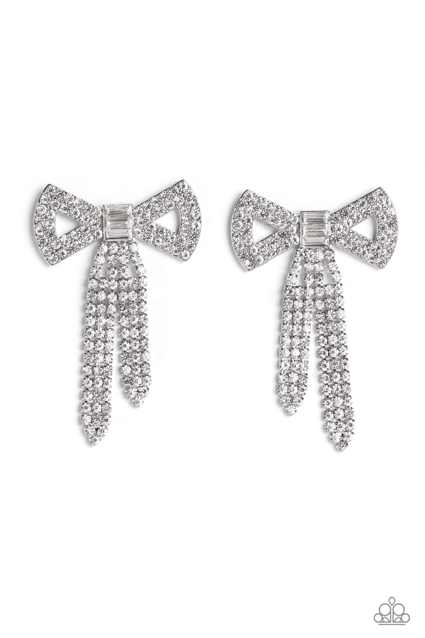 Just BOW With It - White-Jewelry-Paparazzi Accessories, Just Because Jewels-Just Because Jewels