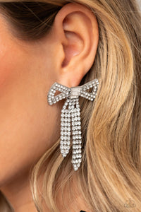 Just BOW With It - White-Jewelry-Paparazzi Accessories, Just Because Jewels-Just Because Jewels