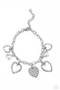 GLOW Your Heart - White-Jewelry-Paparazzi Accessories, Just Because Jewels-Just Because Jewels