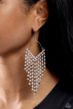 Load image into Gallery viewer, V Fallin - White-Jewelry-Paparazzi Accessories, Just Because Jewels-Just Because Jewels