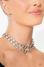 Load image into Gallery viewer, Glistening Gallery - White-Jewelry-Paparazzi Accessories, Just Because Jewels-Just Because Jewels