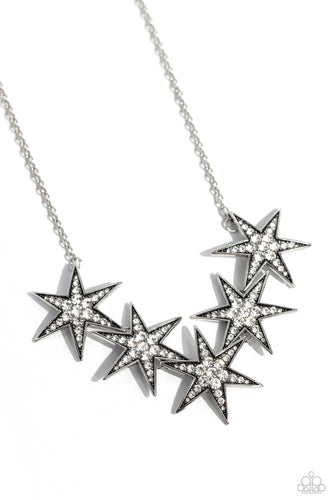 Rockstar Ready - White-Jewelry-Paparazzi Accessories, Just Because Jewels-Just Because Jewels