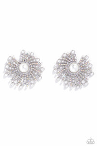 Fancy Fireworks - White-Jewelry-Paparazzi Accessories, Just Because Jewels-Just Because Jewels