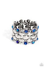 Load image into Gallery viewer, Hammered Headliner - Blue-Jewelry-Paparazzi Accessories, Just Because Jewels-Just Because Jewels