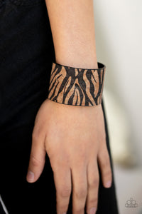 Zebra Zone - Black-Just Because Jewels, Paparazzi Accessories-Just Because Jewels