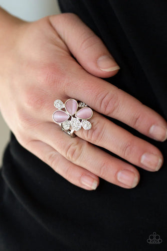 Diamond Daisies - Pink Ring-Paparazzi Accessories, Just Because Jewels-Just Because Jewels