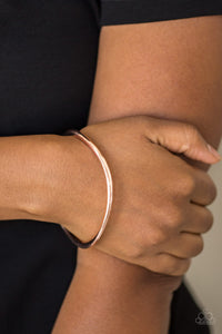 Awesomely Asymmetrical - Rose Gold-Jewelry-Just Because Jewels, Paparazzi Accessories-Just Because Jewels