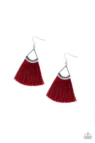 Tassel Tuesdays - Red-Just Because Jewels, Paparazzi Accessories-Just Because Jewels