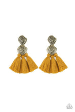 Load image into Gallery viewer, Tenacious Tassel - Yellow-Just Because Jewels, Paparazzi Accessories-Just Because Jewels