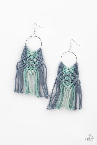 Macrame Rainbow - Blue-Just Because Jewels, Paparazzi Accessories-Just Because Jewels