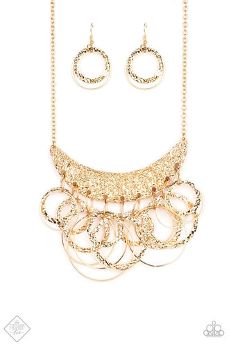 Metro Eclipse - Gold-Just Because Jewels, Paparazzi Accessories-Just Because Jewels