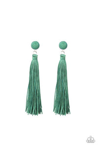 Tightrope Tassel-Just Because Jewels, Paparazzi Accessories-Green-Just Because Jewels