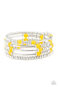 Colorful Charisma - Yellow-Jewelry-Just Because Jewels, Paparazzi Accessories-Just Because Jewels