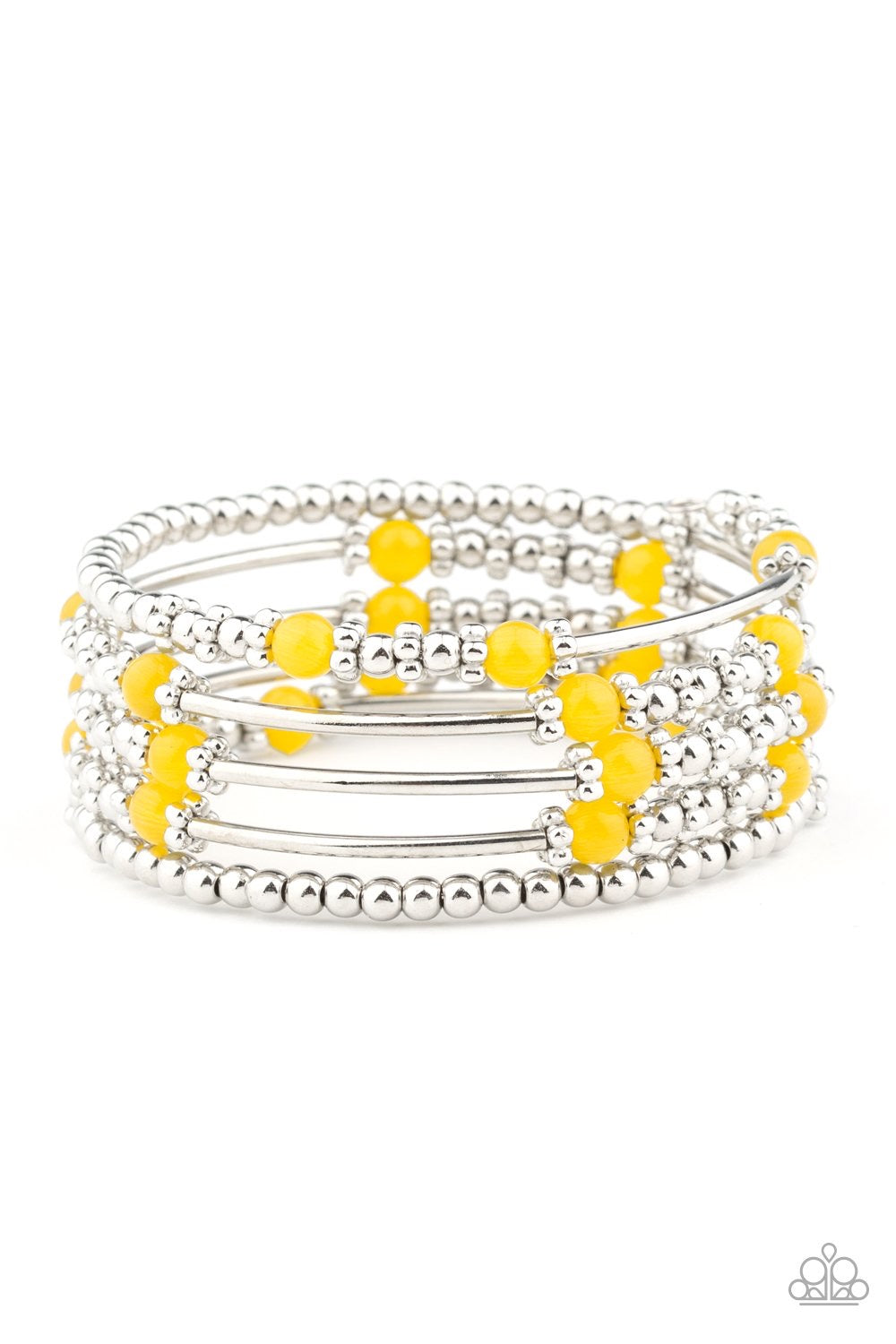 Colorful Charisma - Yellow-Jewelry-Just Because Jewels, Paparazzi Accessories-Just Because Jewels