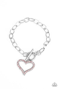 March To A Different HEARTBEAT – Pink-Just Because Jewels, Paparazzi Accessories-Just Because Jewels