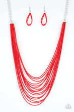 Load image into Gallery viewer, Peacefully Pacific-Just Because Jewels, Paparazzi Accessories-Red-Just Because Jewels