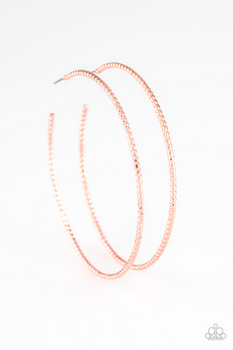 Hooked on Hoops – Copper-Just Because Jewels, Paparazzi Accessories-Just Because Jewels