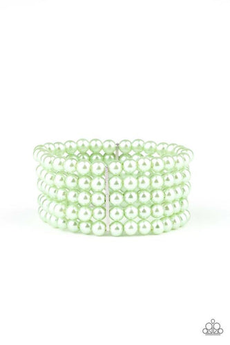 Pearl Bliss - Green-Just Because Jewels, Paparazzi Accessories-Just Because Jewels