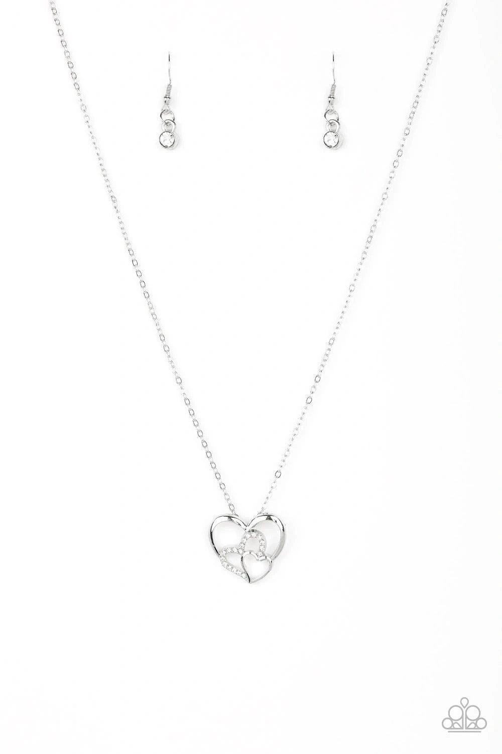 Follow your HEARTTHROB - White-Jewelry-Just Because Jewels, Paparazzi Accessories-Just Because Jewels