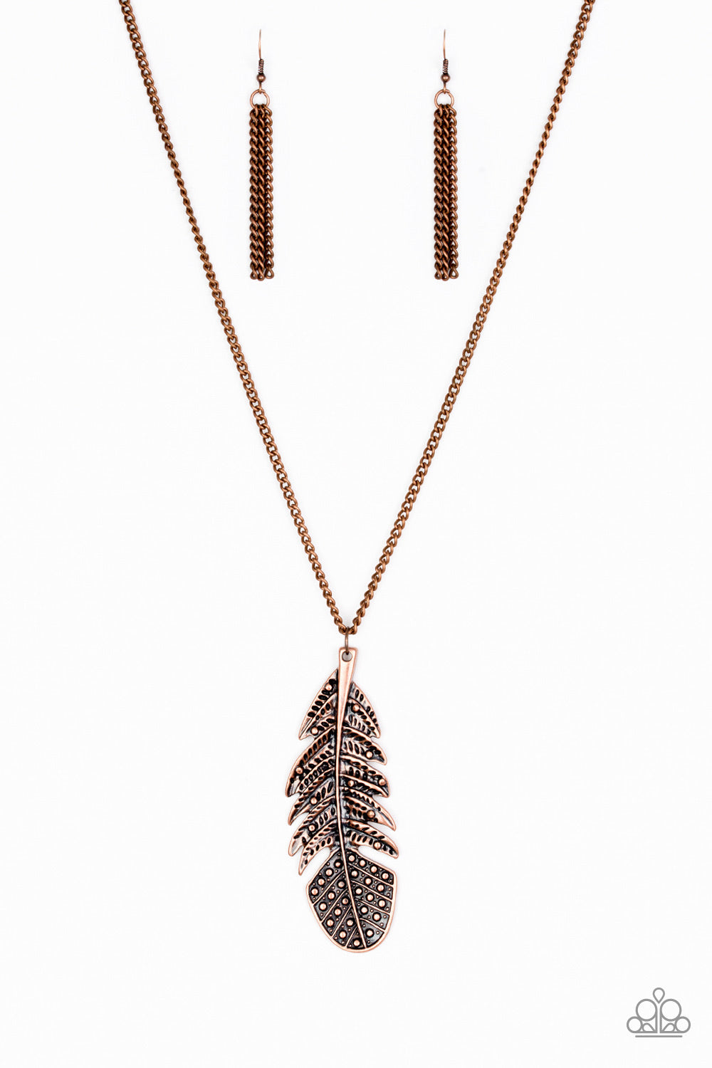 Free Bird - Copper-Just Because Jewels, Paparazzi Accessories-Just Because Jewels