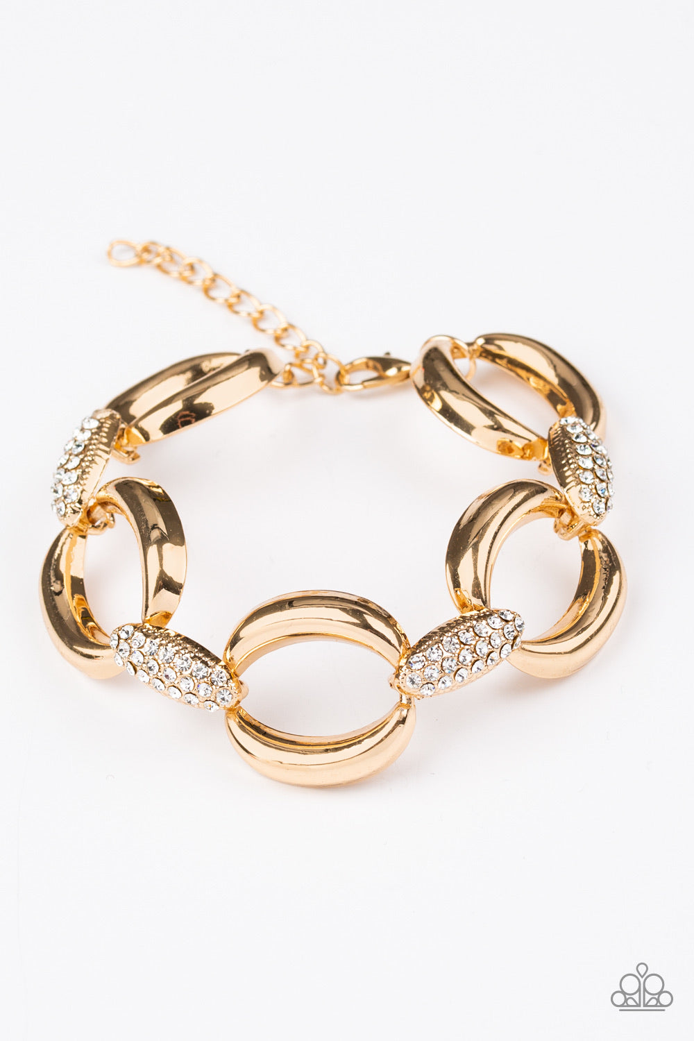 Don’t Forget Who’s Boss – Gold Bracelet-Jewelry-Just Because Jewels, Paparazzi Accessories-Just Because Jewels