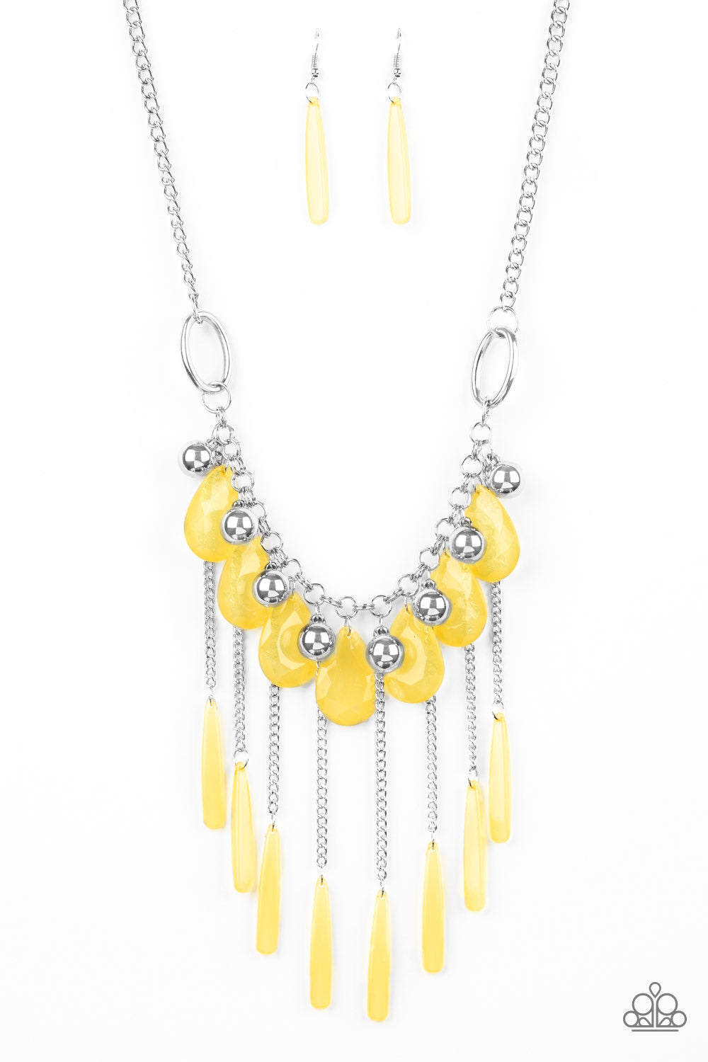 Roaring Riviera - Yellow-Just Because Jewels, Paparazzi Accessories-Just Because Jewels