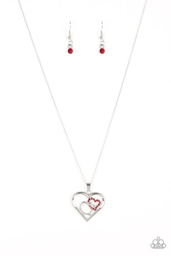 Cupid Charm - Red-Just Because Jewels, Paparazzi Accessories-Just Because Jewels