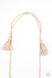 Macrame Mantra - White-Just Because Jewels, Paparazzi Accessories-Just Because Jewels